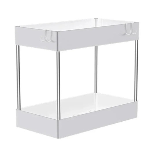 1/2 Pcs Under Sink Storage Organizer 2 Tier Drawer Multipurpose Rack Cabinet Under Sink Storage Rack Bathroom Kitchen Organizer