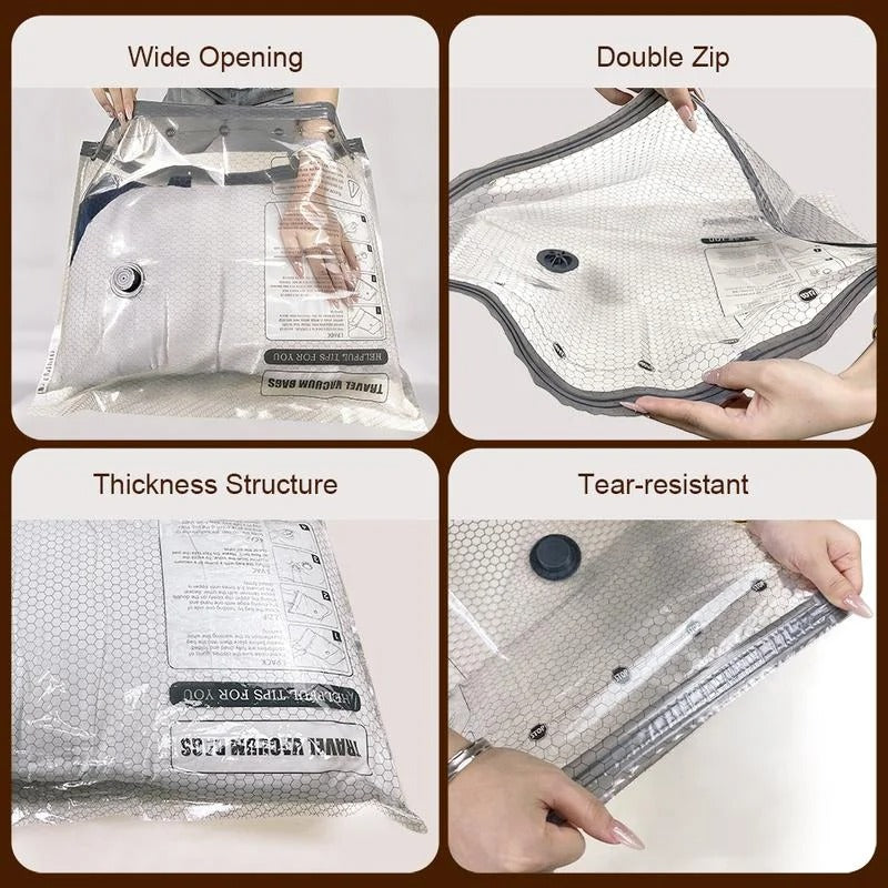 Rechargeable Vacuum Compression  Bags for Travel - 15 Pcs