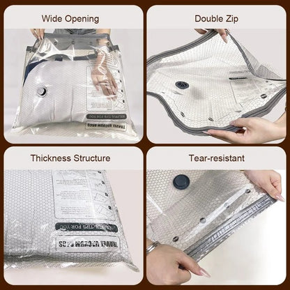 Rechargeable Vacuum Compression  Bags for Travel - 15 Pcs