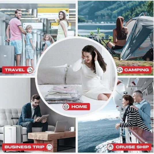 Rechargeable Vacuum Compression  Bags for Travel - 15 Pcs