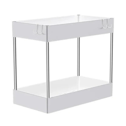 1/2 Pcs Under Sink Storage Organizer 2 Tier Drawer Multipurpose Rack Cabinet Under Sink Storage Rack Bathroom Kitchen Organizer